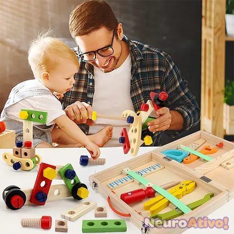 Toolbox - Maleta Montessori com incríveis ferramentas em madeira